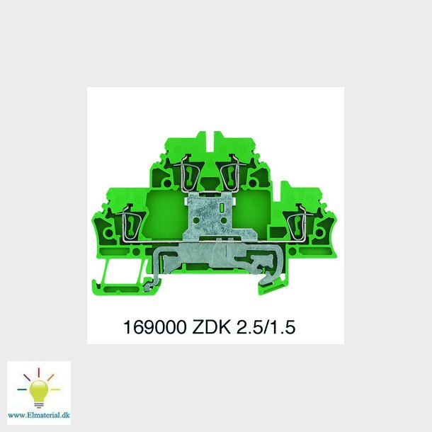 Dobbelt klemme zdk 2.5/1.5PE 169000