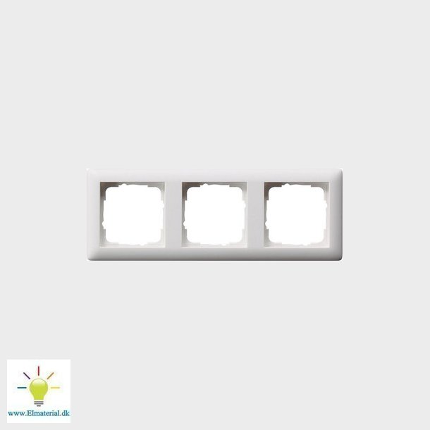 3-modul-ramme Standard 55 hvid mat
