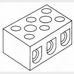 Kronärm porslin 16mm2 3POL med hl