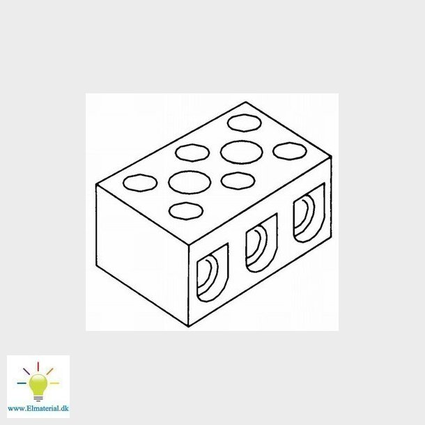 Kron&auml;rm porslin 16MM2 2POL med hl