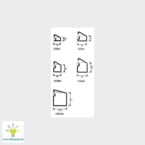 Minikanal lcd 51.3 hvid