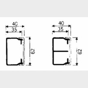 Endestykke ES4060.3 hvid