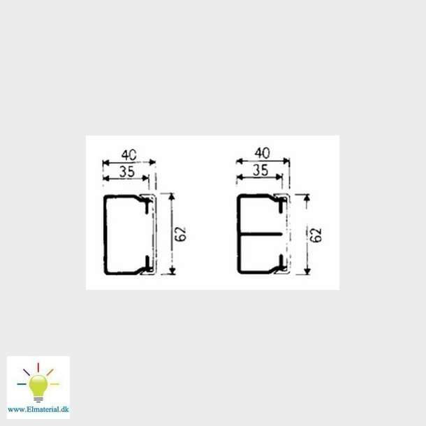 Endestykke ES4060.3 hvid