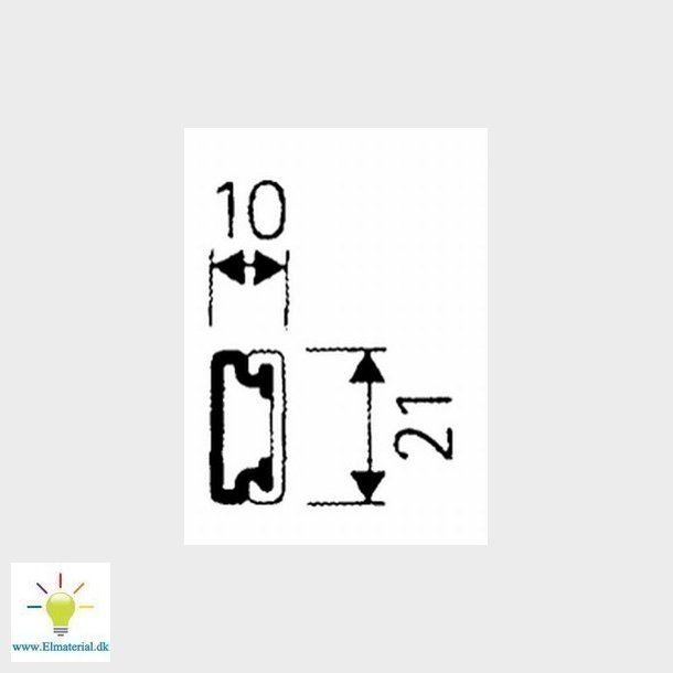 Endestykke   E2030.3         hvid