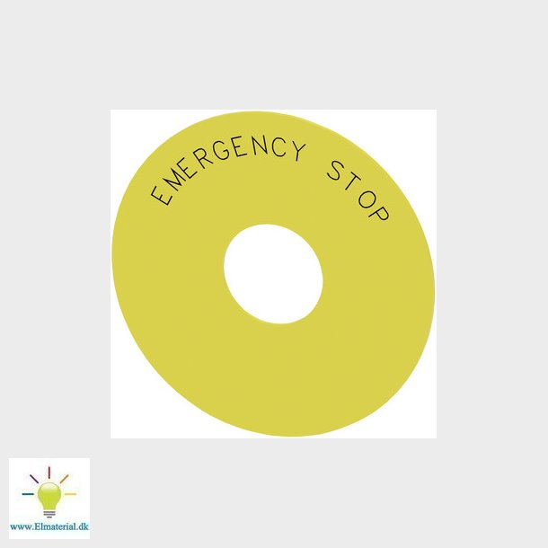 Rund bagplade, til ndstop paddehatte trykknap, gul, selvklbende