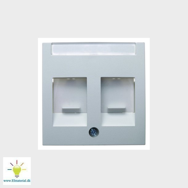 Afdkning Euro med stvlg for modular jack S/B hvid