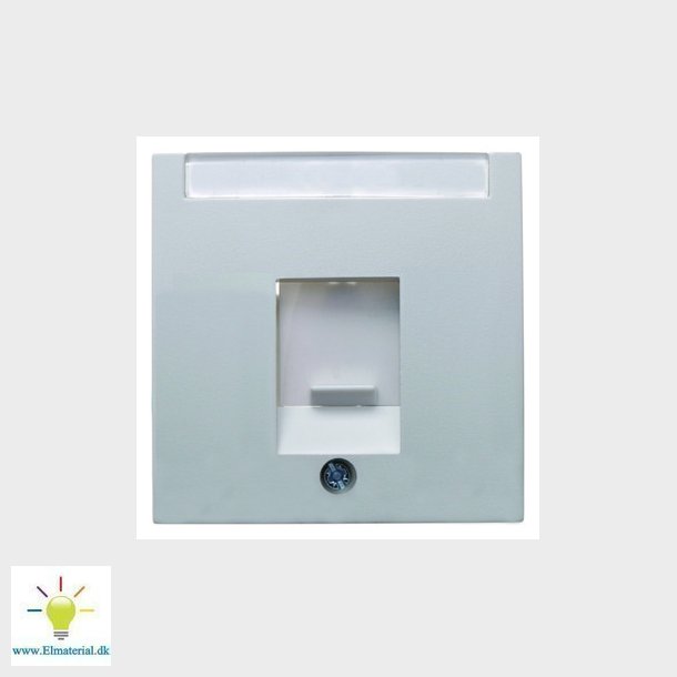 Afdkning Euro med stvlg for 1x modular jack S/B (hvid)