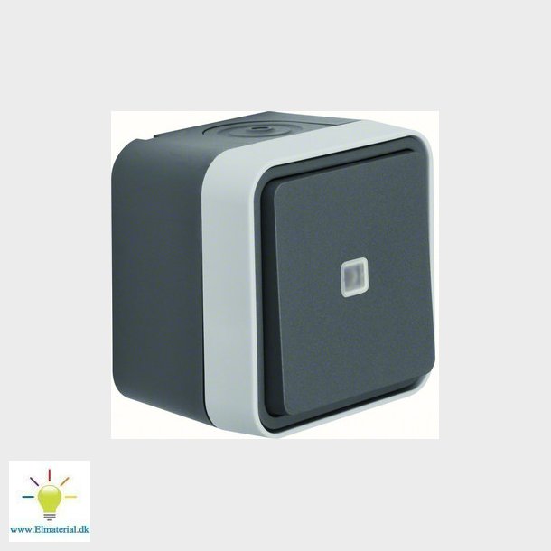 Afbryder/korr med lys komp gr W1