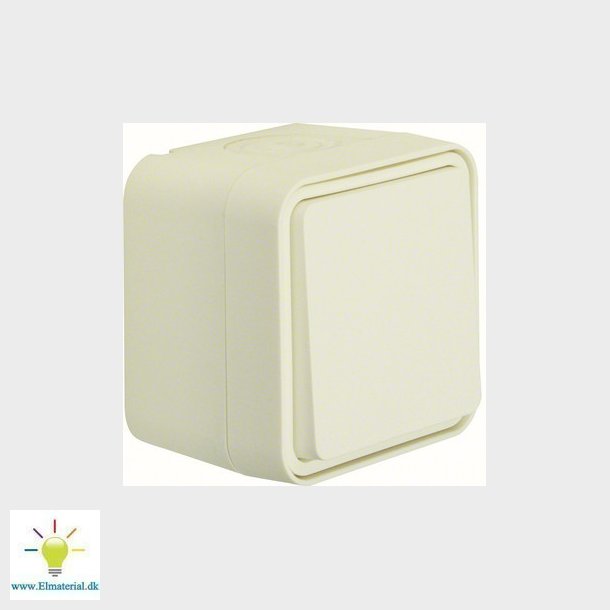 Afbryder/korr komplet hvid W1