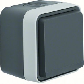 Stikkontakt schuko gr� komplet W1