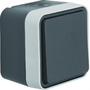 Trykknap gr� komplet W1 IP55