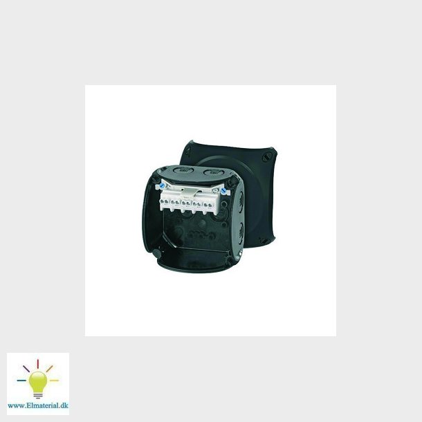 KVIK 93x93mm Sort M20 5x1,5-2,5mm2 IP66 / 67