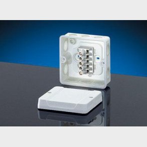 Snabbmembrandosa 2,5mm2 vit med plint