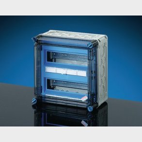 MI kasse 2X12 modul PE+N h�ngslet  l�g