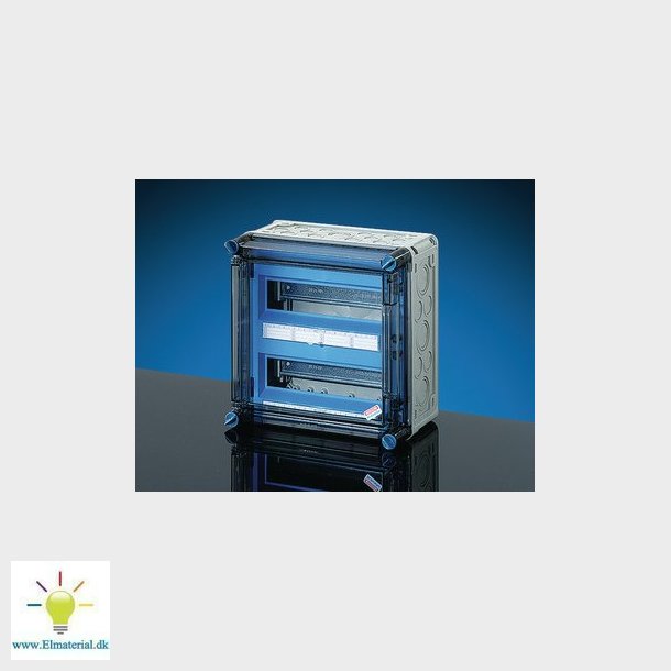MI kasse 2X12 modul PE+N hngslet  lg