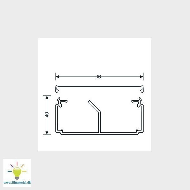 Kabelkanal komplet LF 40091 perlehvid