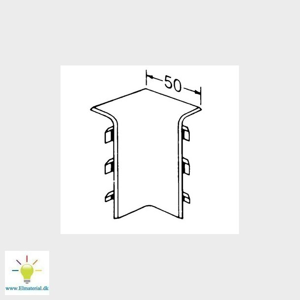 Hjrne indvendig SL 20051 M 5551 perlehvid