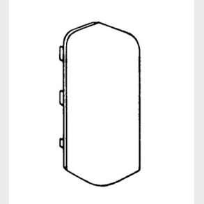 Endestykke hjre SL 20051 M 5553 perlehvid