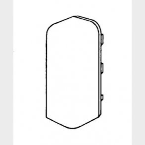 Endestykke venstre SL 20051 M 5554 perlehvid