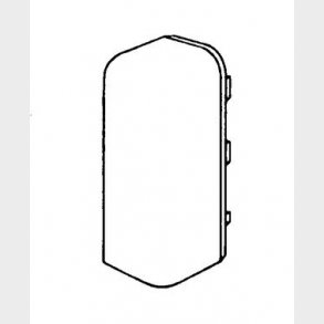 Endestykke venstre SL 20071 M 5564 perlehvid