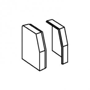 Endestykke for rk 150 L 2235 perlehvid