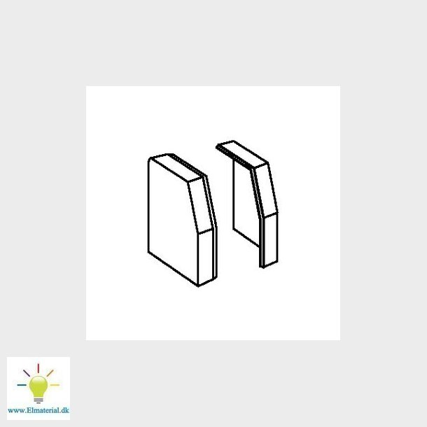 Endestykke for rk 230 L 2320 perlehvid