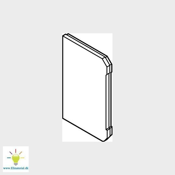 Endestykke halogenfri ES brhn 170 perlehvid