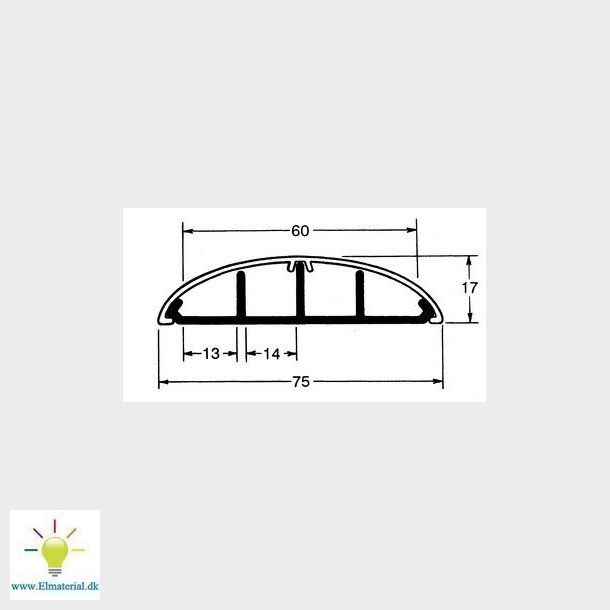 Gulvkanal SL18075 sort