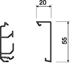 Fodlistekanal bund SL 55mm