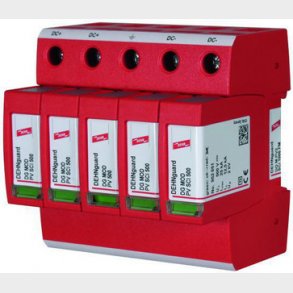 Modul�r, flerpolet oversp�ndingsafleder med tretrins DC-koblingsanordning til beskyttelse af to MPP-