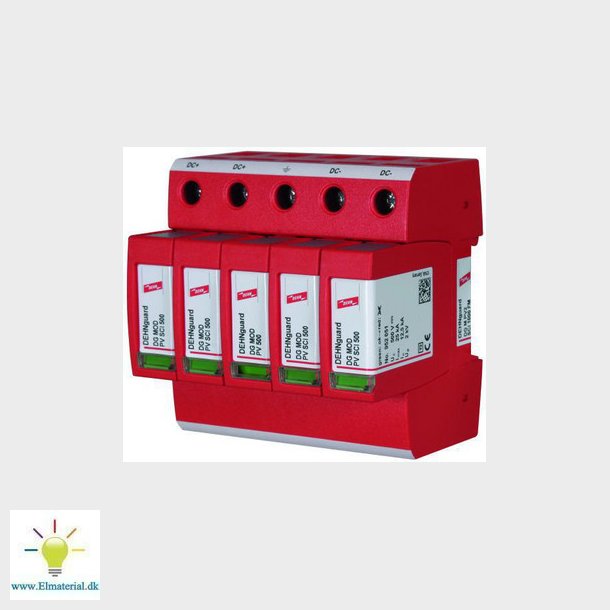 Modulr, flerpolet overspndingsafleder med tretrins DC-koblingsanordning til beskyttelse af to MPP-