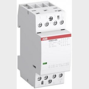 Installationskontaktor 4-polet 4NO, AC-1 25A ved 55 grader, 400V AC, styresp�nding 230...240V AC/DC