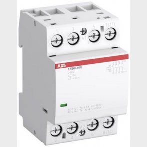 Installationskontaktor 4-polet 4NO, AC-1 63A ved 55 grader, 400V AC, styresp�nding 230V AC/DC