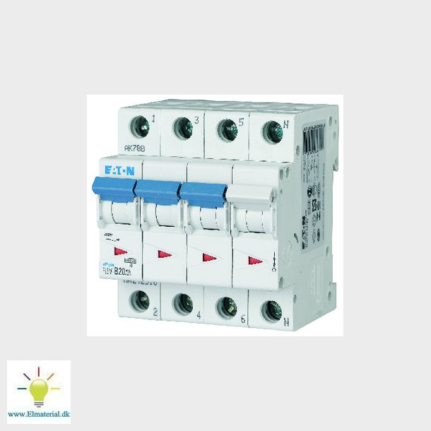 Automatsikring 20A 3P+N C 4M 10Ka