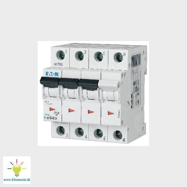 Automatsikring 40A 3P+N C 4M 6Ka