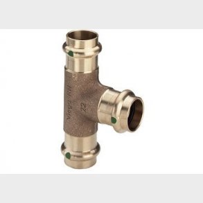 Sanpress T-stykke 22 mm r�dgods