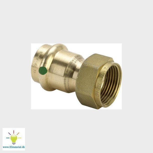 Sanpress tilslutningsforskruning 22 mm x 34" muffe/muffe rdgods