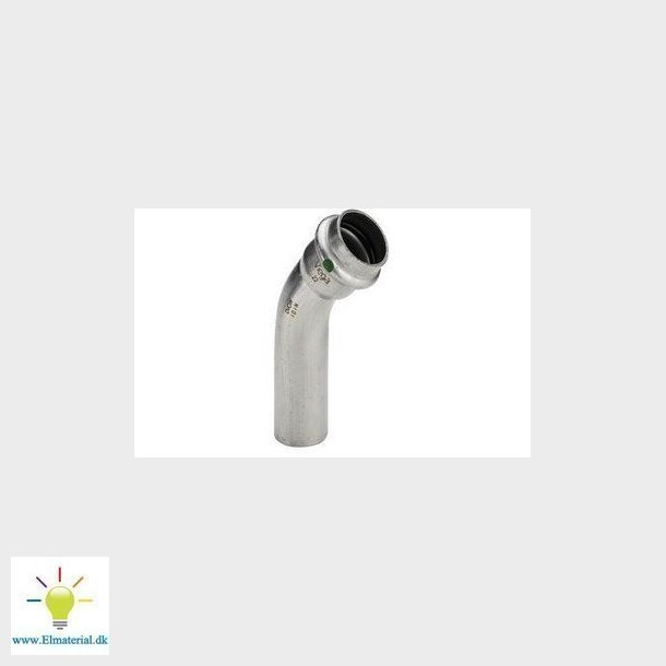 Viega Sanpress Inox bjning 45&deg; 54 Rustfritstl/blank, 435448