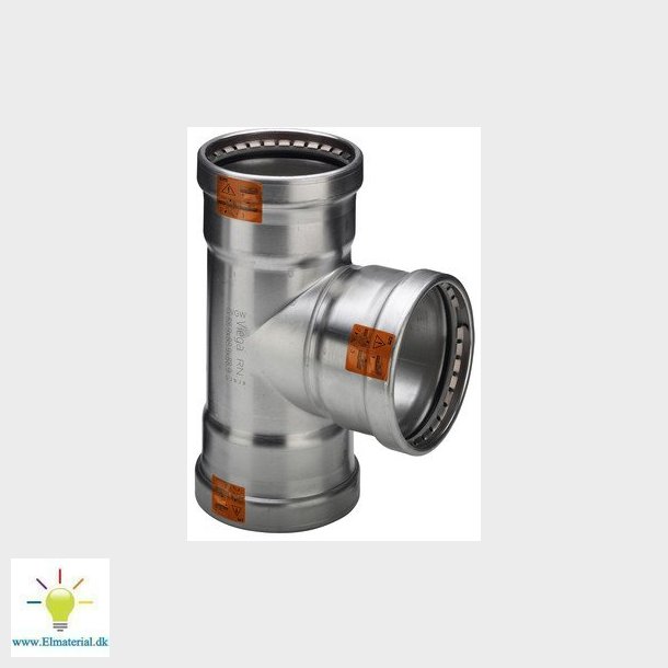 Sanpress Inox XL T-stykke 88,9 mm rustfrit stl