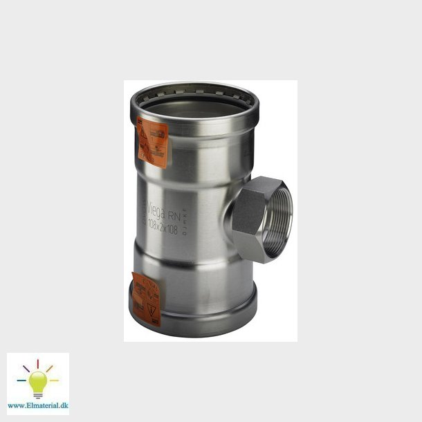 Sanpress Inox XL T-stykke 76,1 mm x 34" x 76,1 mm rustfrit stl