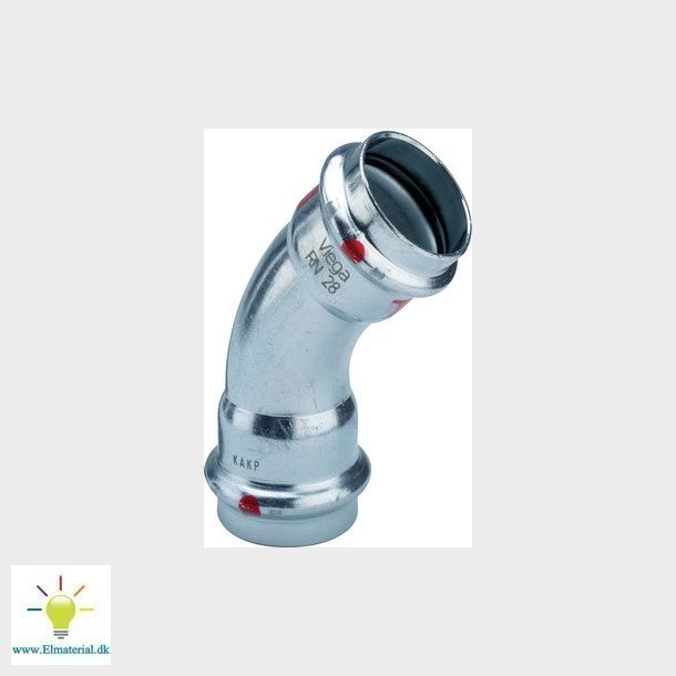 Viega Prestabo bjning 45&deg; 18 Stl/Forzinket, 558277