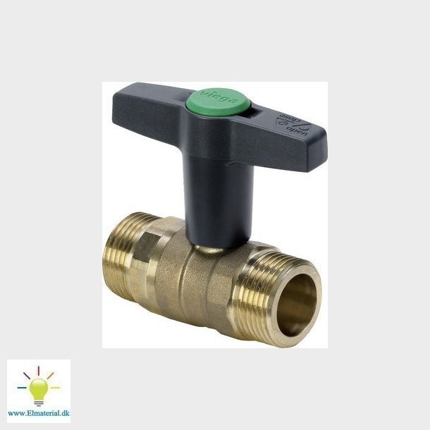 Easytop kuglehane nippel/nippel 1" rdgods