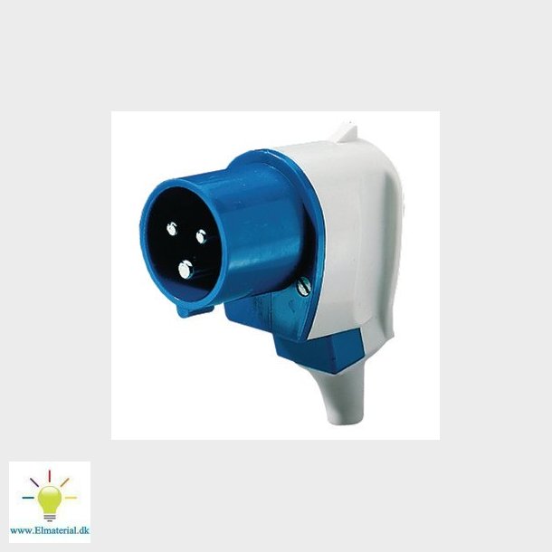CEE vinkelstikprop 3 polet  16A 230V IP44