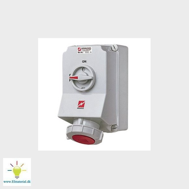 CEE stikkontakt 5 polet 63A 400V  IP67 5113A