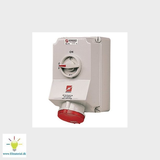 CEE stikkontakt 5 polet 63A 400V  IP44