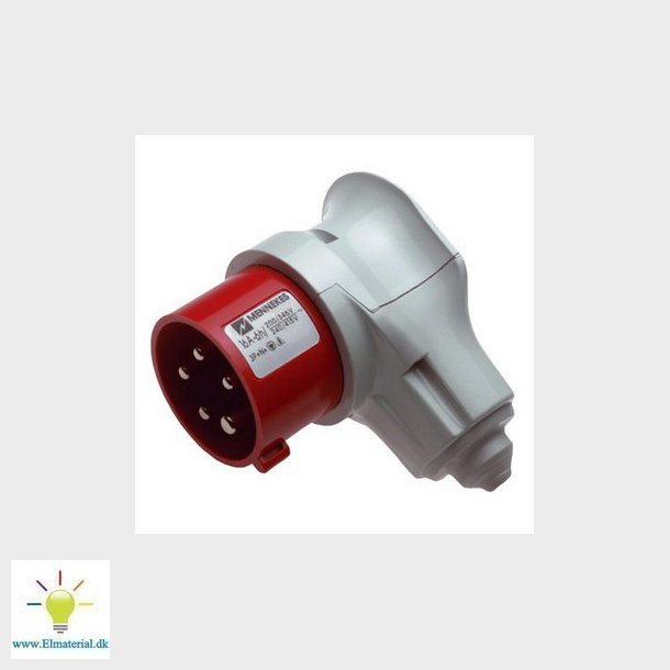 CEE vinkelstikprop 5-pol 16A 400V IP44
