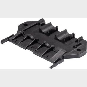 Montageplade for 5-pol fordeler sort