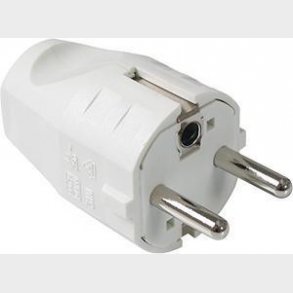 Schuko stikprop, hvid