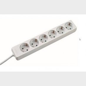 SELLY 6-stikdse CEE7/3, 1,5 m kabel og Schukostik