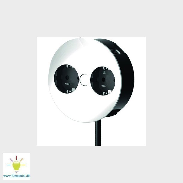 TWIST el udtag, rustfri stl look, 2 x Schuko